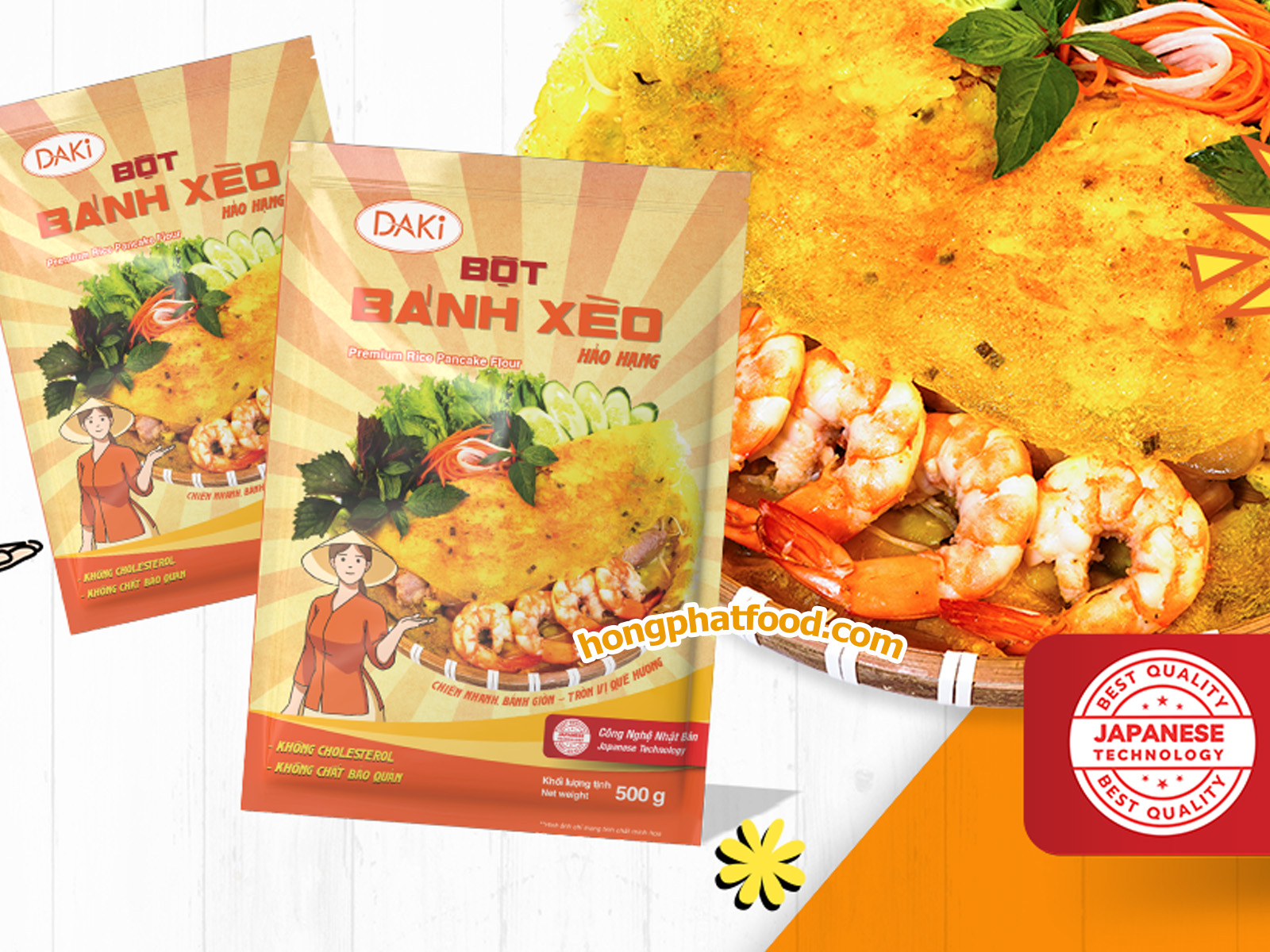 Rice pancake flour Daki 500g best quality