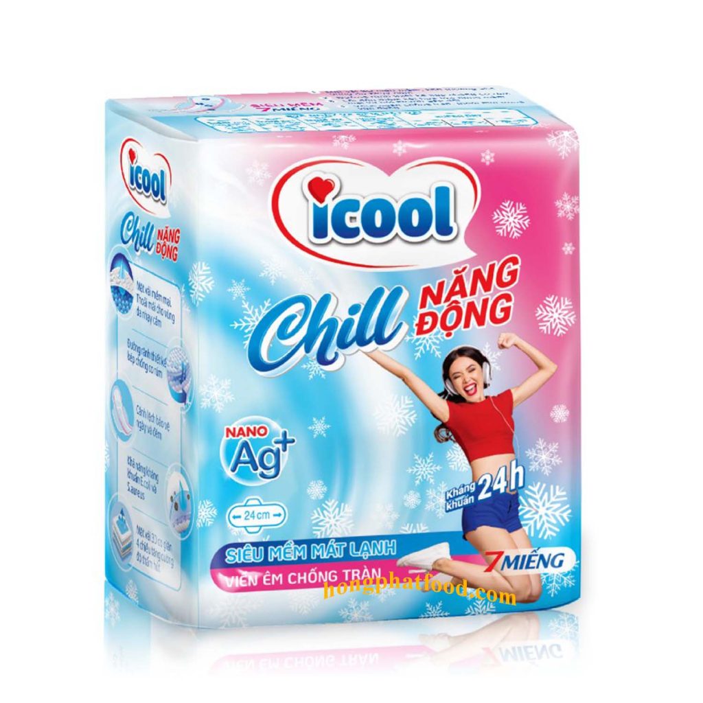 Icool Label Icool Sanitary Napkin Cool 7 Pads | Hong Phat Co., Ltd