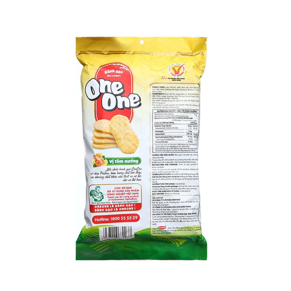 One One Shrimp Grilled Rice Cracker 150g - HONG PHAT IMPORT EXPORT CO., LTD