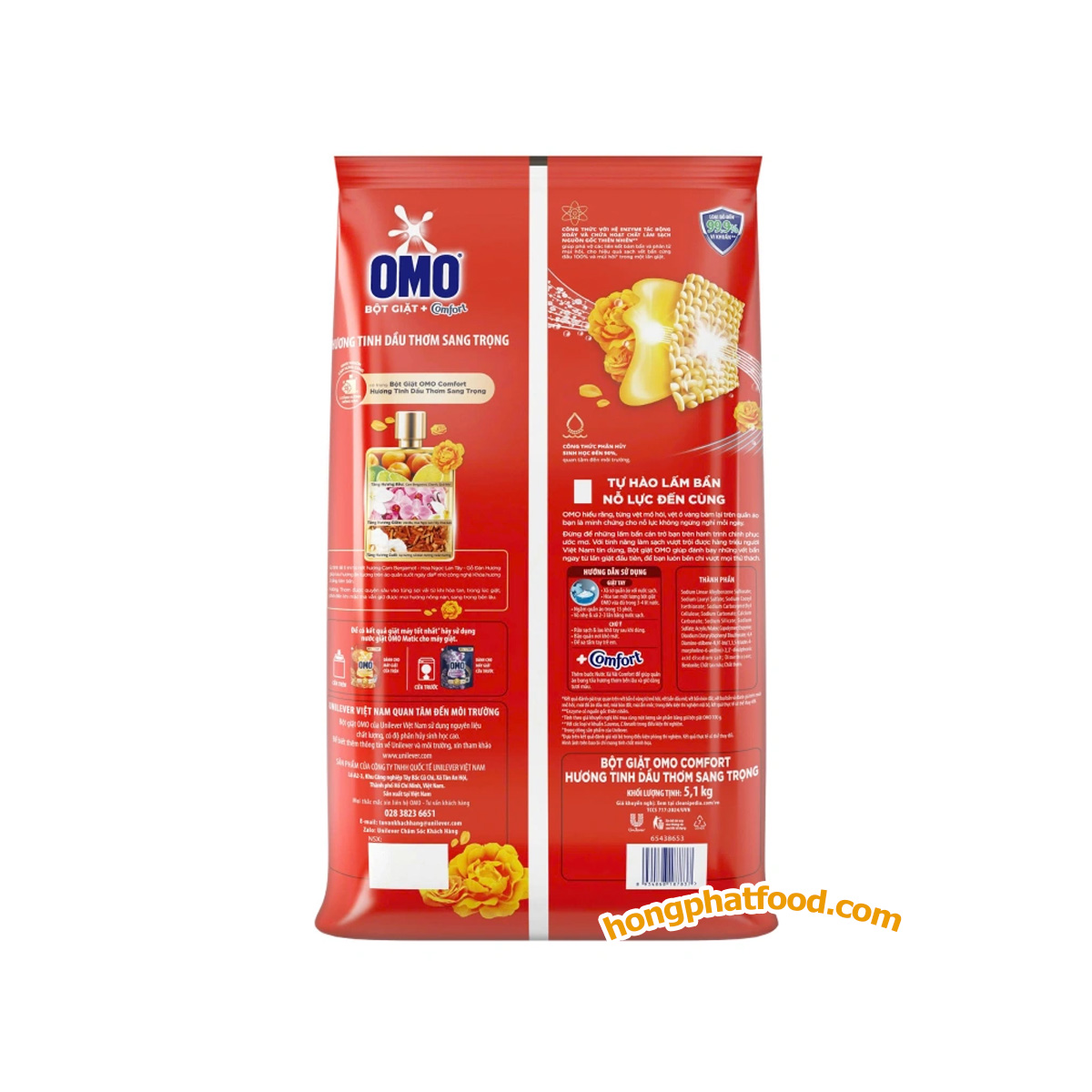 omo-comfort-perfume-essence-detergent-powder-5.1kg-behind OMO Comfort Perfume Essence Detergent Powder 5.1kg