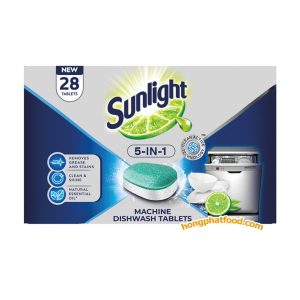 Sunlight 5-in-1 Dishwasher Tablets 490g (28 Tablets)