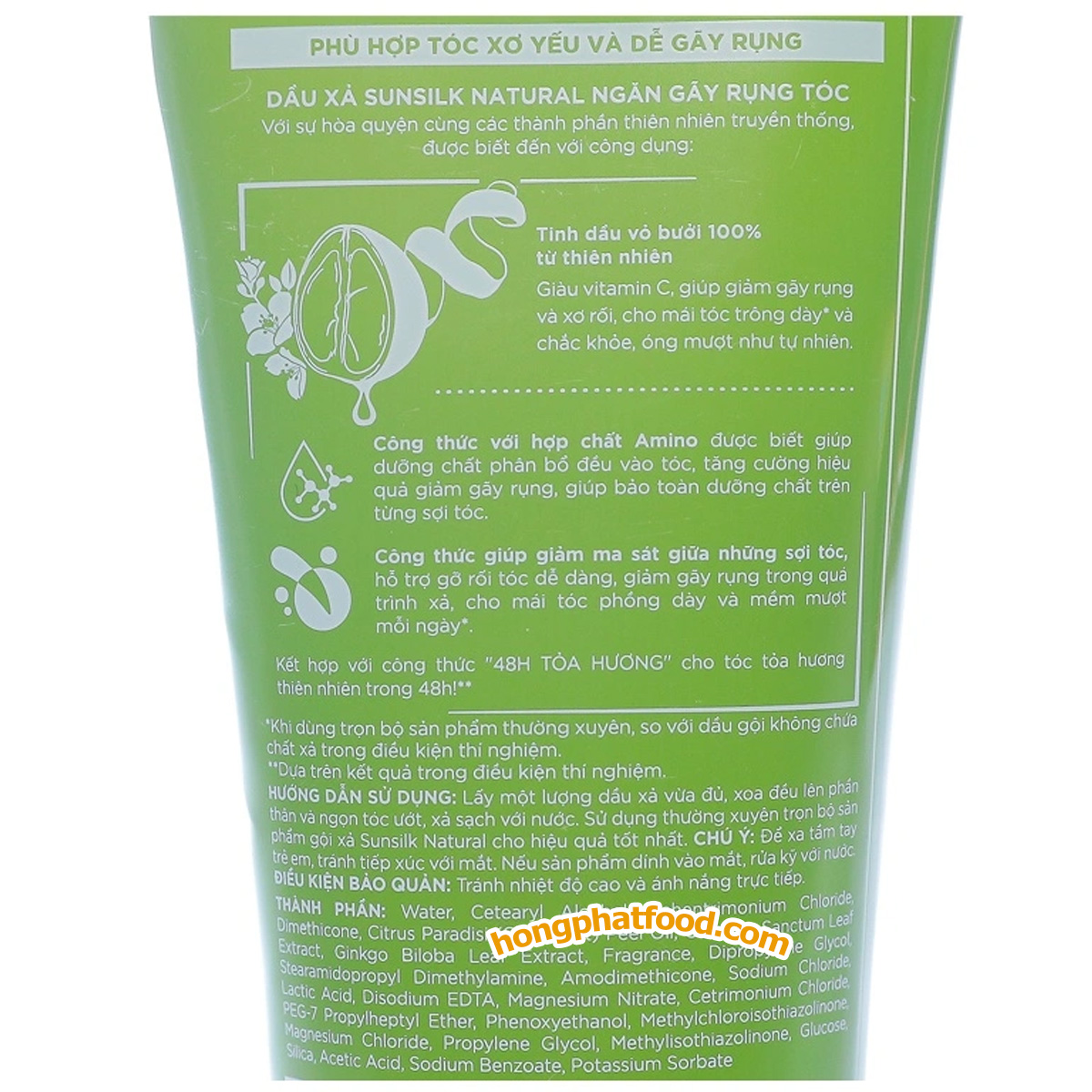 sunsilk-natural-anti-hair-fall-conditioner-with-grapefruit-essential-oil-330ml-ingredient Sunsilk Natural Anti-Hair Fall Conditioner with Grapefruit Essential Oil 330ml
