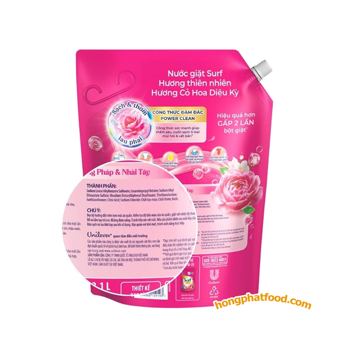 surf-concentrated-magical-floral-scent-laundry-detergent-3.3kg-refill-pouch-ingredients Surf Concentrated Magical Floral Scent Laundry Detergent 3.3kg Refill Pouch