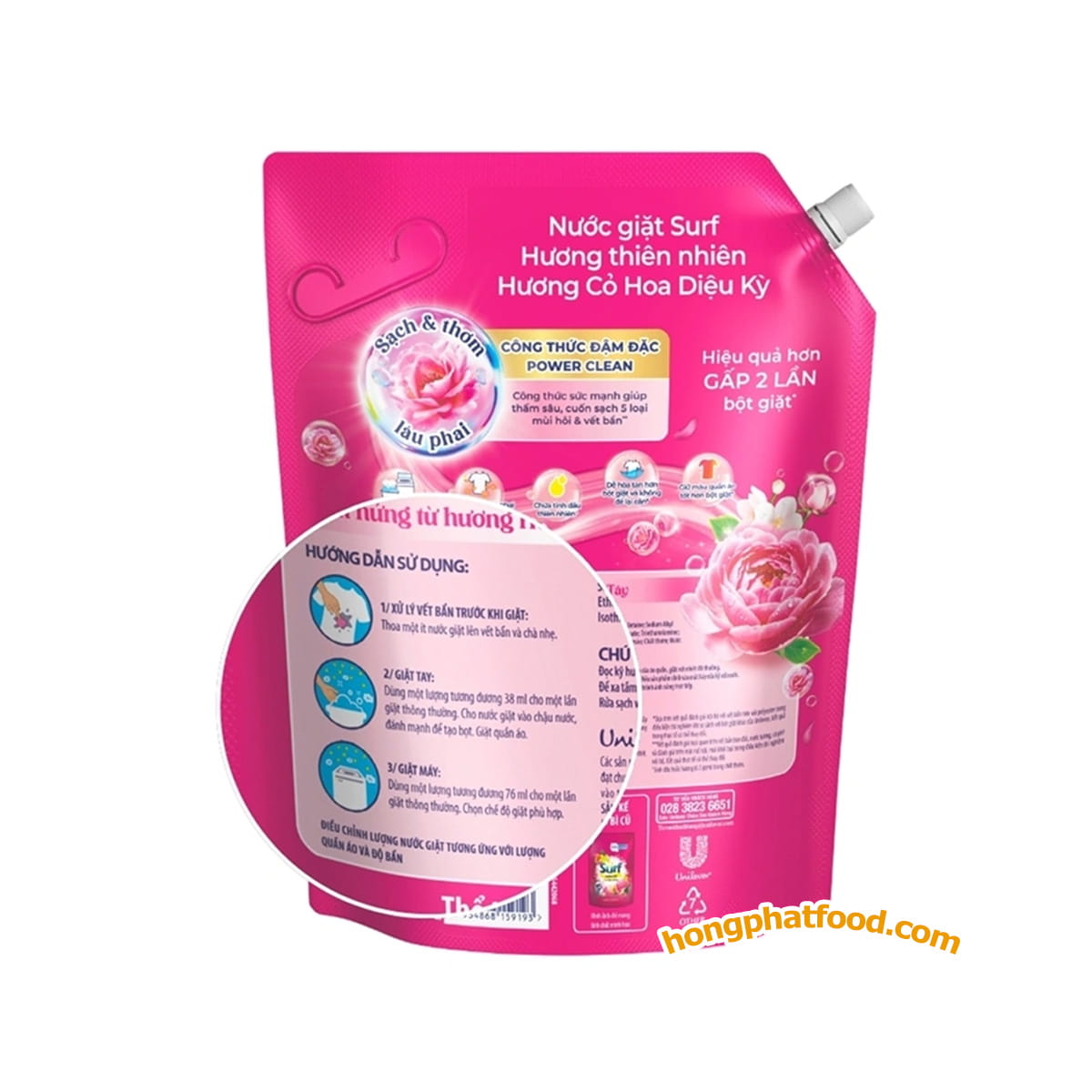 surf-concentrated-magical-floral-scent-laundry-detergent-3.3kg-refill-pouch-instruction Surf Concentrated Magical Floral Scent Laundry Detergent 3.3kg Refill Pouch