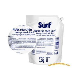 Surf Green Tea And Pandan Scent Dishwashing Liquid 3 Liter Refill Pouch
