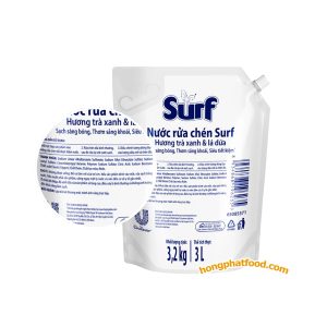 Surf Green Tea And Pandan Scent Dishwashing Liquid 3 Liter Refill Pouch