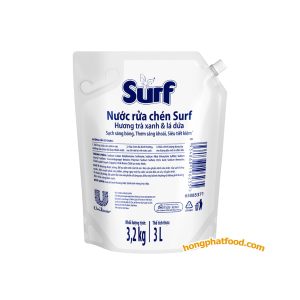Surf Green Tea And Pandan Scent Dishwashing Liquid 3 Liter Refill Pouch